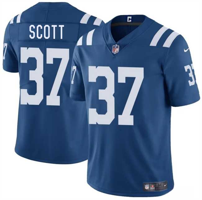 Men & Women & Youth Indianapolis Colts #37 Daniel Scott Blue 2025 Vapor Limited Stitched Jersey